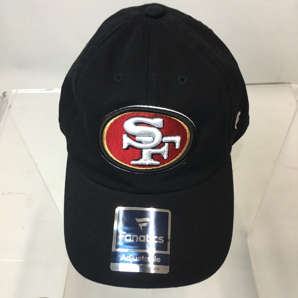 49ers Fanatics Black Adjustable Hat